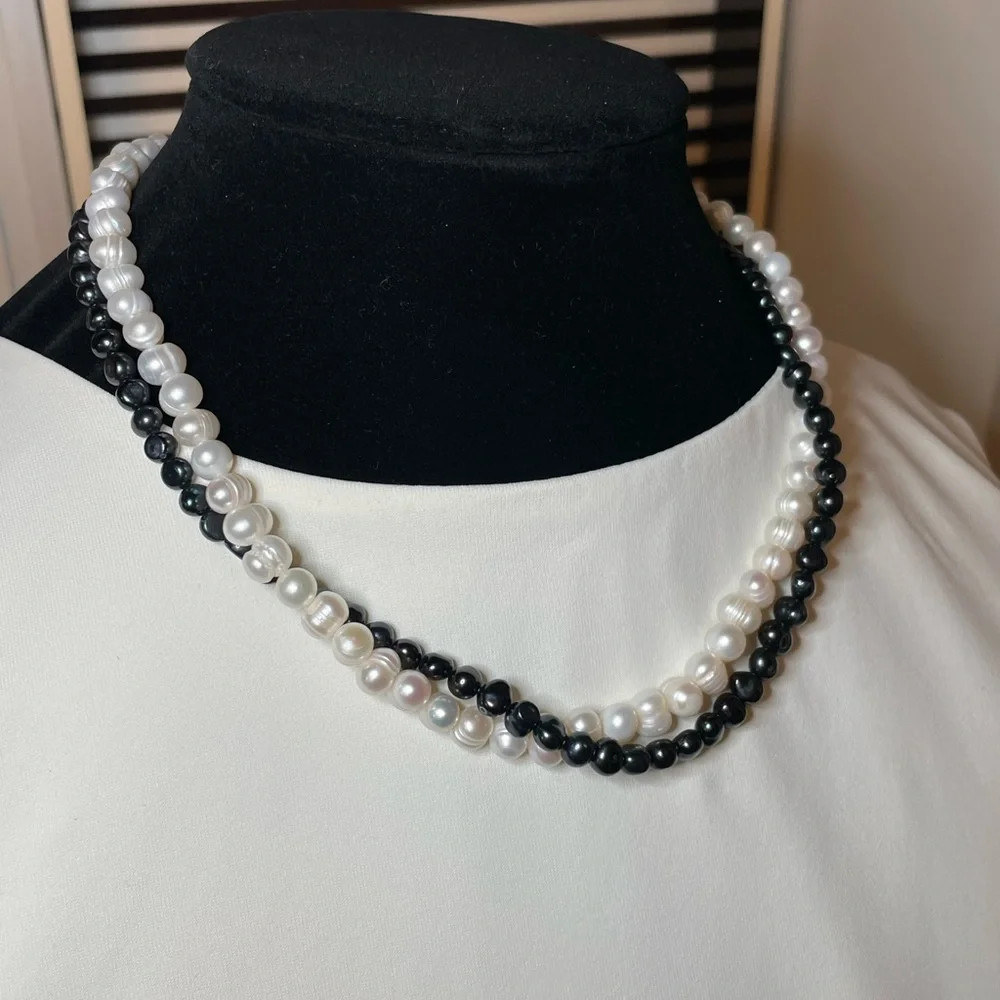 Genuine Freshwater White Pearl Necklace